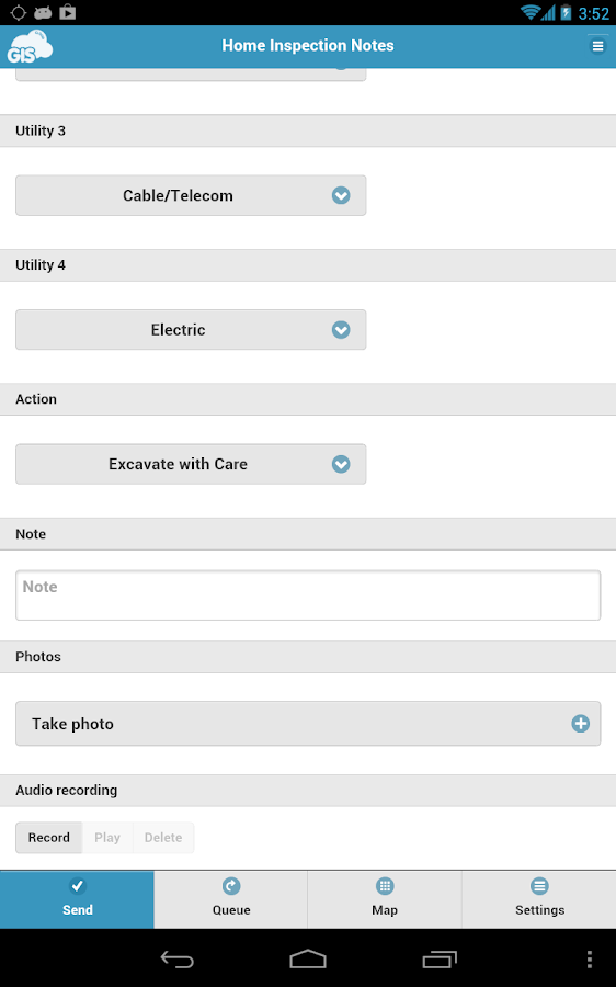   Mobile Data Collection– снимак екрана 