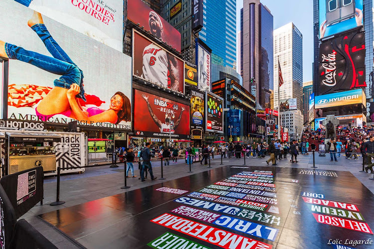 Times Square in New York City.