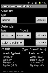 Weakness Resistance Calculator