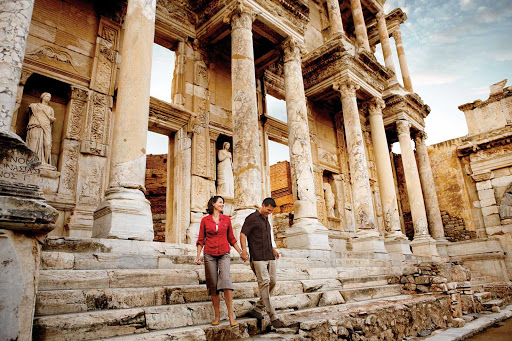 On a Silversea shore excursion to Kusadasi  and the ruins of Ephesus, Turkey.