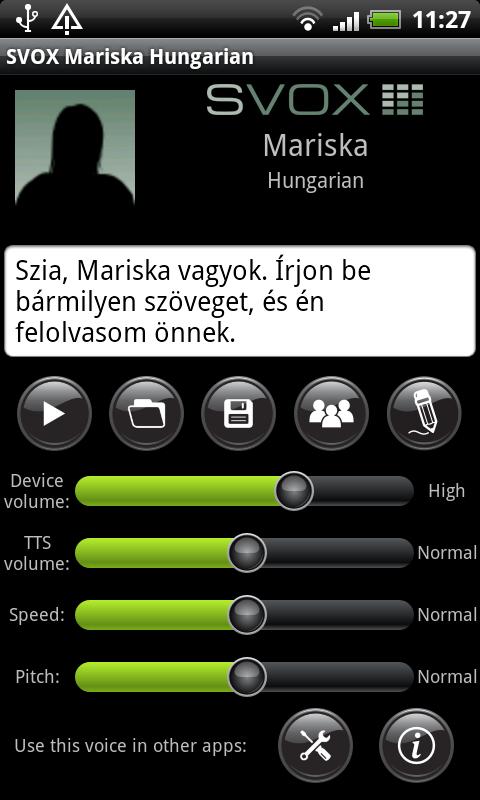 SVOX Hungarian/Magyar Mariska Screen 1