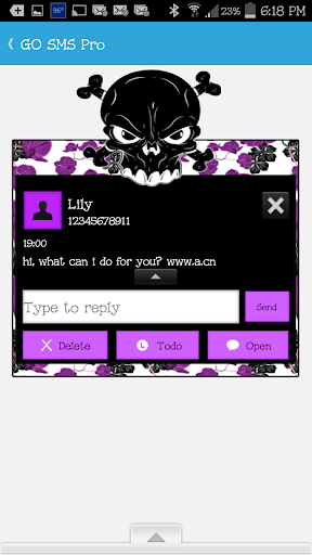 【免費個人化App】GO SMS - Luv Skulls-APP點子