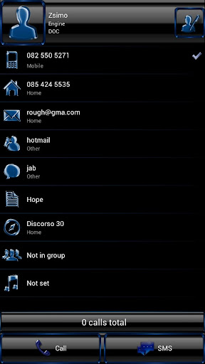 exDialer GlassMetalFrameBBlue v1.0