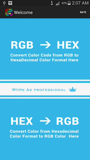 RGB to HEX CMYK HSV