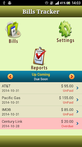 Bills Tracker for Android