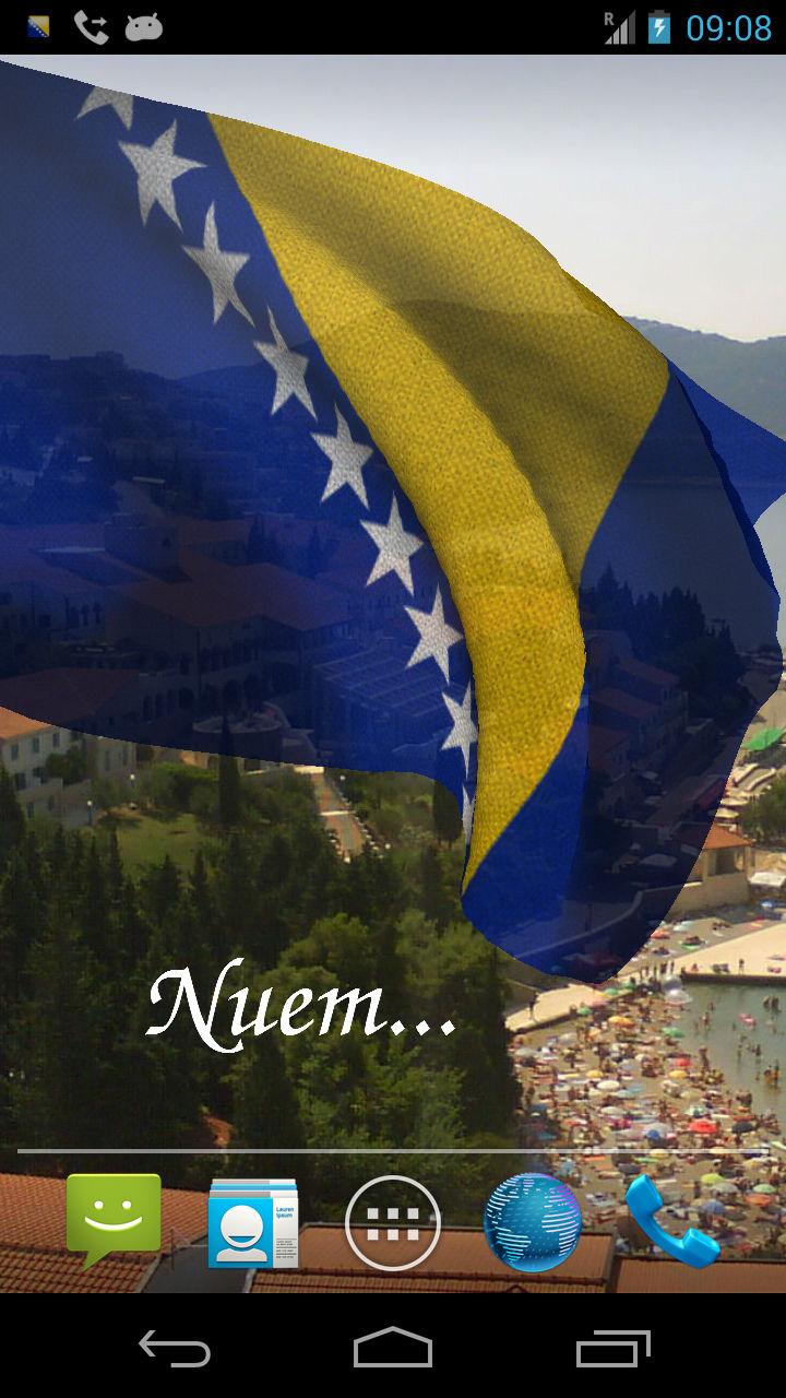 3D Bosnia Flag Screen 3