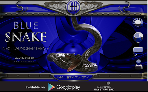 【免費生活App】Blue Snake Clock widget-APP點子