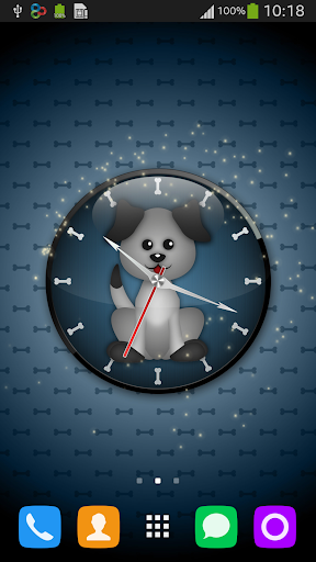 Live Wallpaper Dog Clock