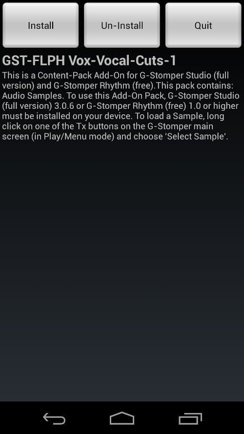 Android application GST-FLPH Vox-Vocal-Cuts-1 screenshort