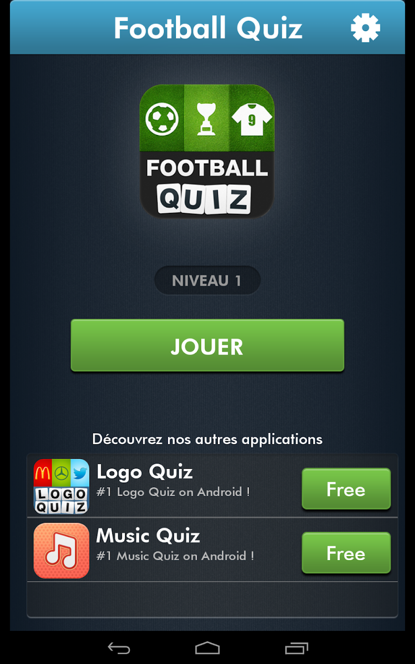Football Quiz Screen 2