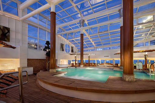 Celebrity_Infinity_Solarium - You'll appreciate an evening dip in Celebrity Infinity's pretty Solarium.