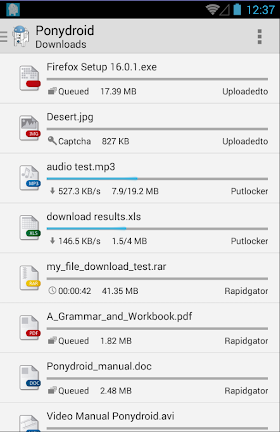 Ponydroid Download Manager 1.2.0 APK
