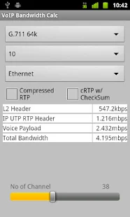 VoIP Bandwidth Calc - screenshot thumbnail