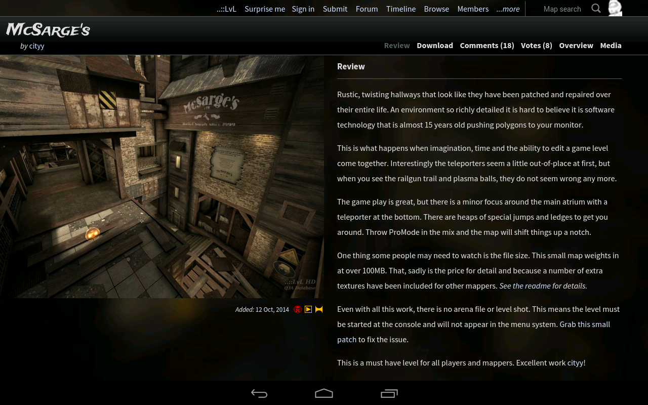    ..::LvL - Q3A Database- screenshot  
