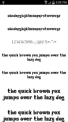 Fonts for FlipFont 21