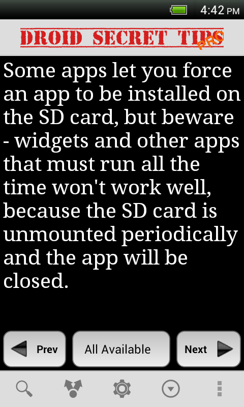    Droid Secret Tips Pro- screenshot  
