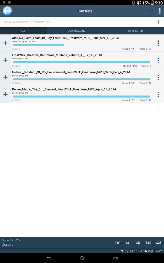 FrostWire - File Downloader - screenshot