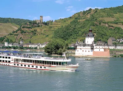 Sail past the tiny island of Pfalz Island and view  historic Pfalzgrafenstein Castle, built between 1336 and 1340. as you explore the Rihine River aboard  Viking Pride. 