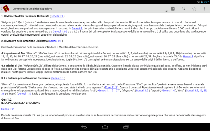 Commento Analitico (1Re-2Re) Screen 2