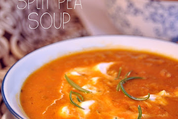 Roasted Carrot Split Pea Soup