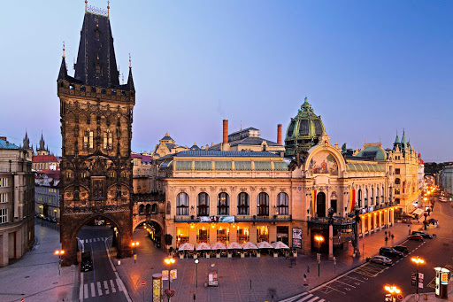 Czech-Prague-Powder-Tower - A view of Prague's Old Town and the 11th-century Powder Tower, one of the original city gates.