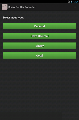 Binary Octal Hex Dec Converter