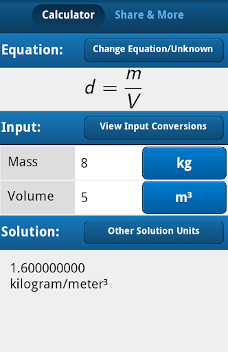 Density Equation Calculator