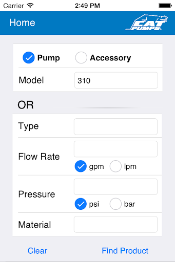 Cat Pumps Product Tools