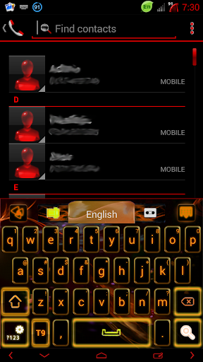 Orange Flame GO Keyboard