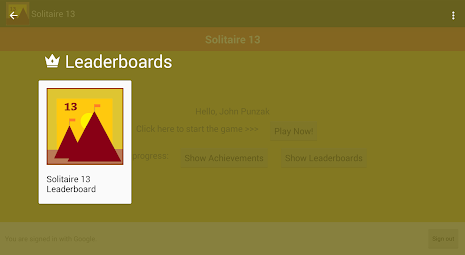 Solitaire 13 with Leaderboards poster 21