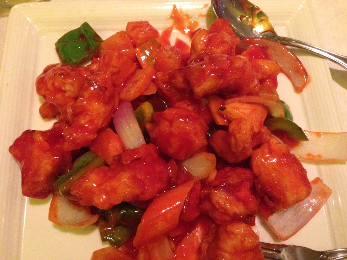 Sweet and sour chicken... Life is good!!
GFCF and No MSG!!