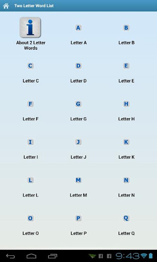 Two Letter Word List