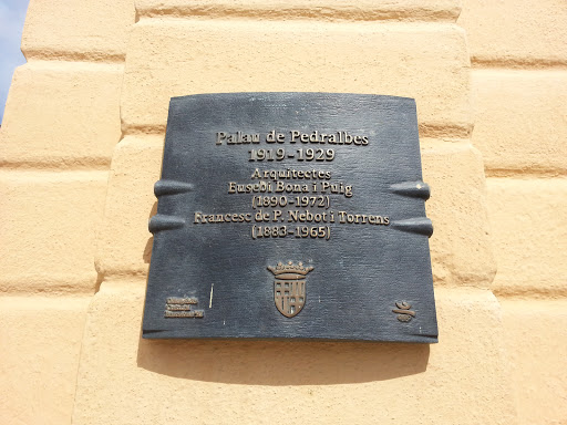 Placa Palau de Pedralbes