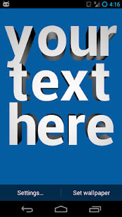 3D Text Live Wallpaper