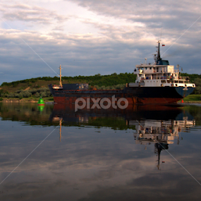 Ship Reflection by Plamen Filipov - Transportation Boats