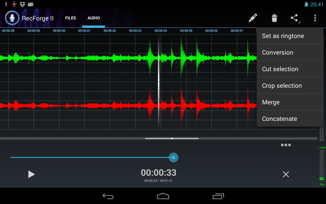 RecForge II Pro Audio Recorder - screenshot