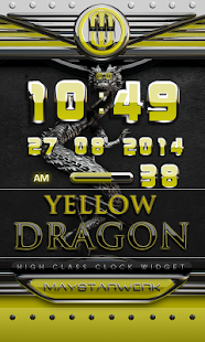 Lastest dragon digital clock yellow APK for Android