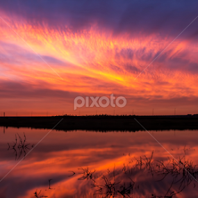 Lake of Fire by António Lopes - Landscapes Sunsets & Sunrises