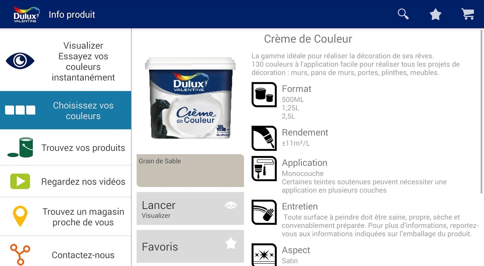  Dulux Valentine Visualizer Applications Android sur 