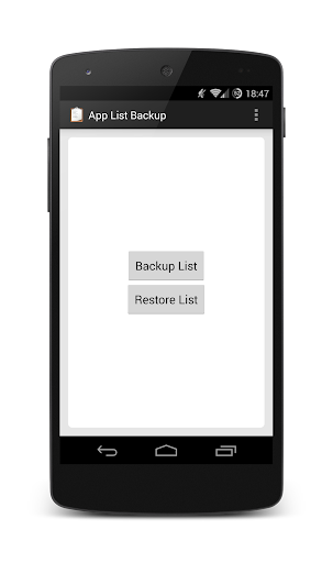 App List Backup