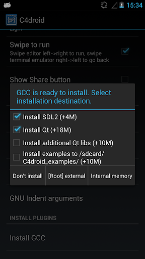 GCC plugin for C4droid C++ IDE