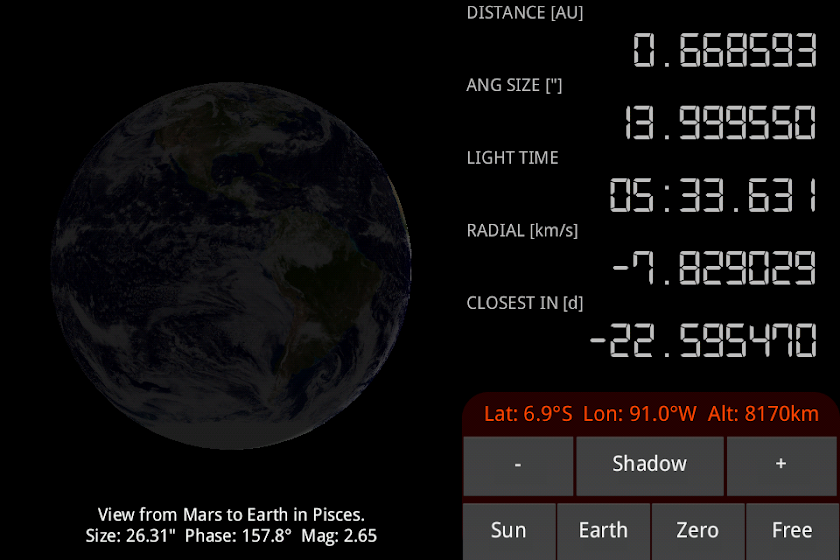 Mars Approach Screen 3