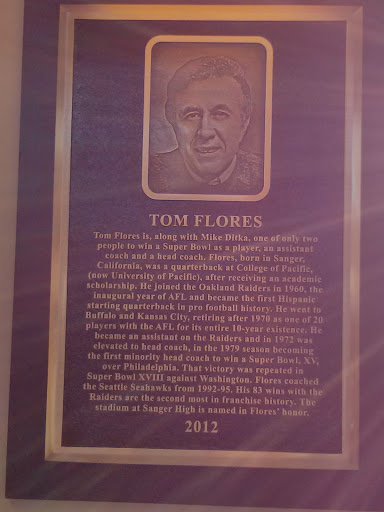 Tom Flores Hall of Fame 