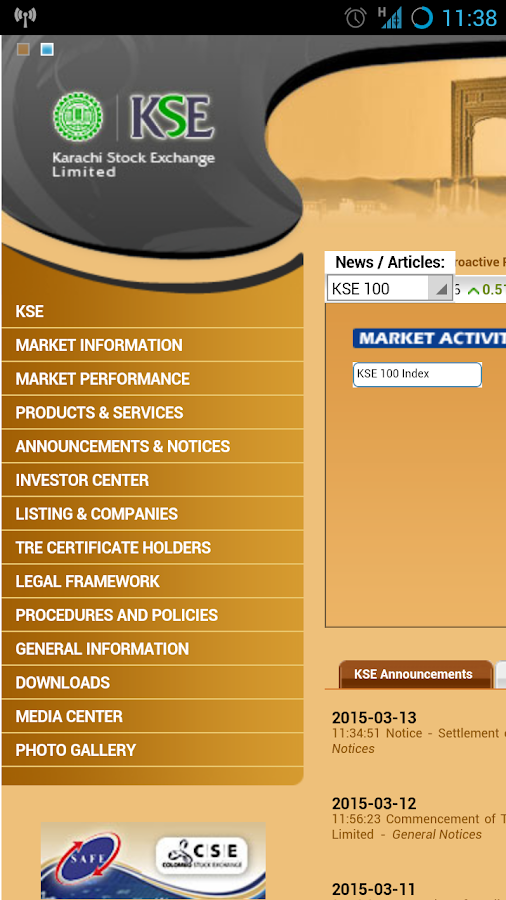 Karachi Stock Exchange Screen 3