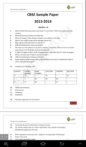 【免費教育App】CBSE Sample Papers (9 to 12)-APP點子