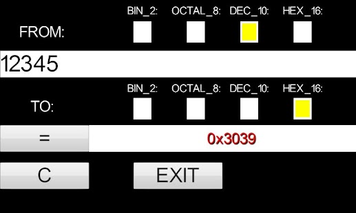 Bin Octal Dec Hex Converter Screenshots 2