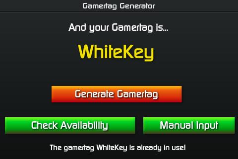 Android application Gamertag Generator screenshort