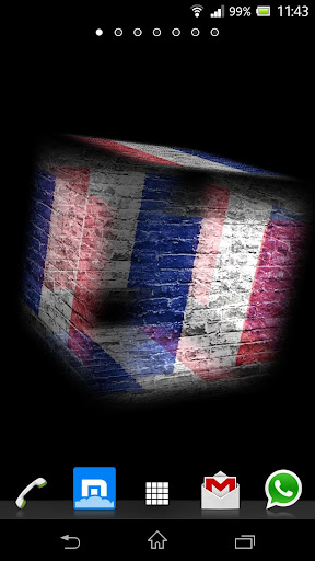 3D France Cube Flag LWP