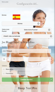 Captura de pantalla de la aplicacion Android Beep Test Team Pro