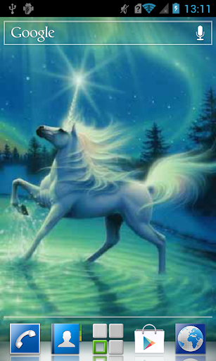 Horse and northern lights LWP